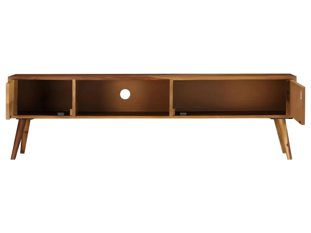 Meuble Télé Buffet Tv Télévision Design Pratique 140 Cm Bois Solide De Sesham 2502071/2 – Image 3
