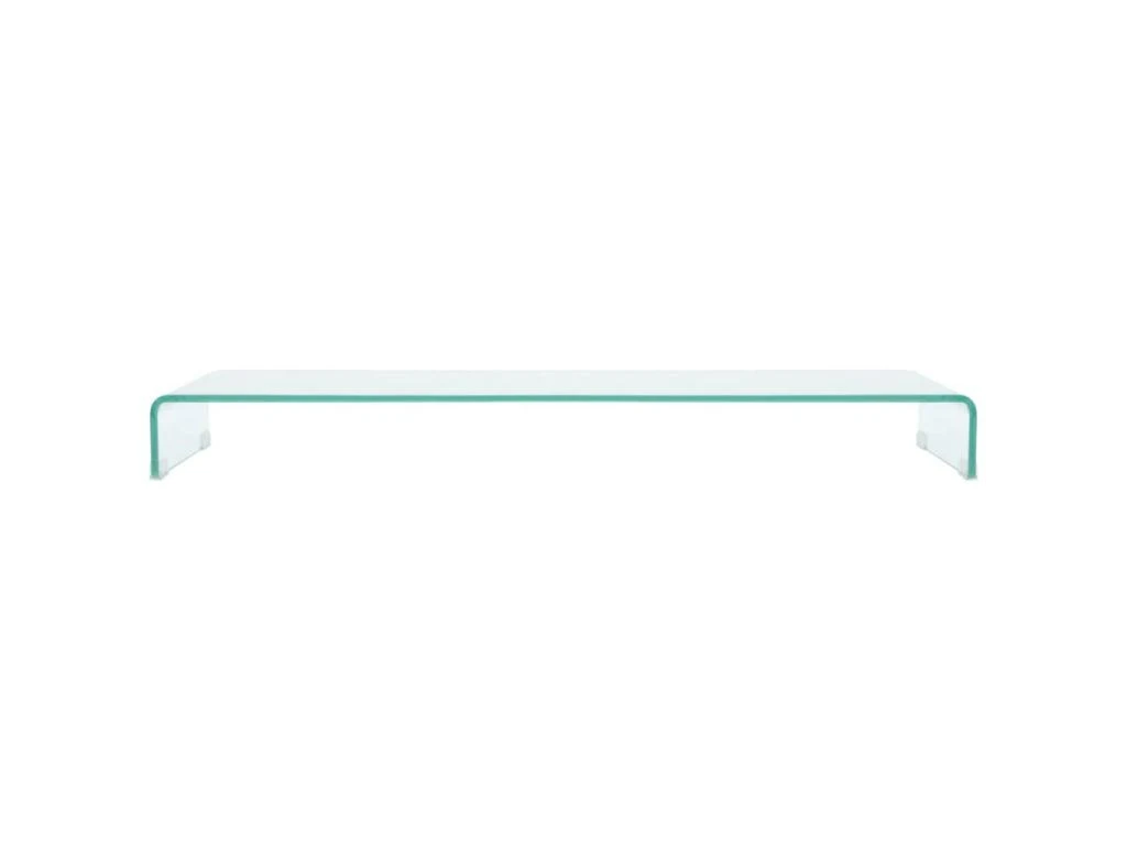 Meuble Télé Buffet Tv Télévision Design Pratique De Moniteur 120 Cm Verre Transparent 2502220 – Image 2