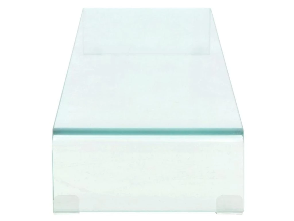 Meuble Télé Buffet Tv Télévision Design Pratique De Moniteur 120 Cm Verre Transparent 2502220 – Image 3