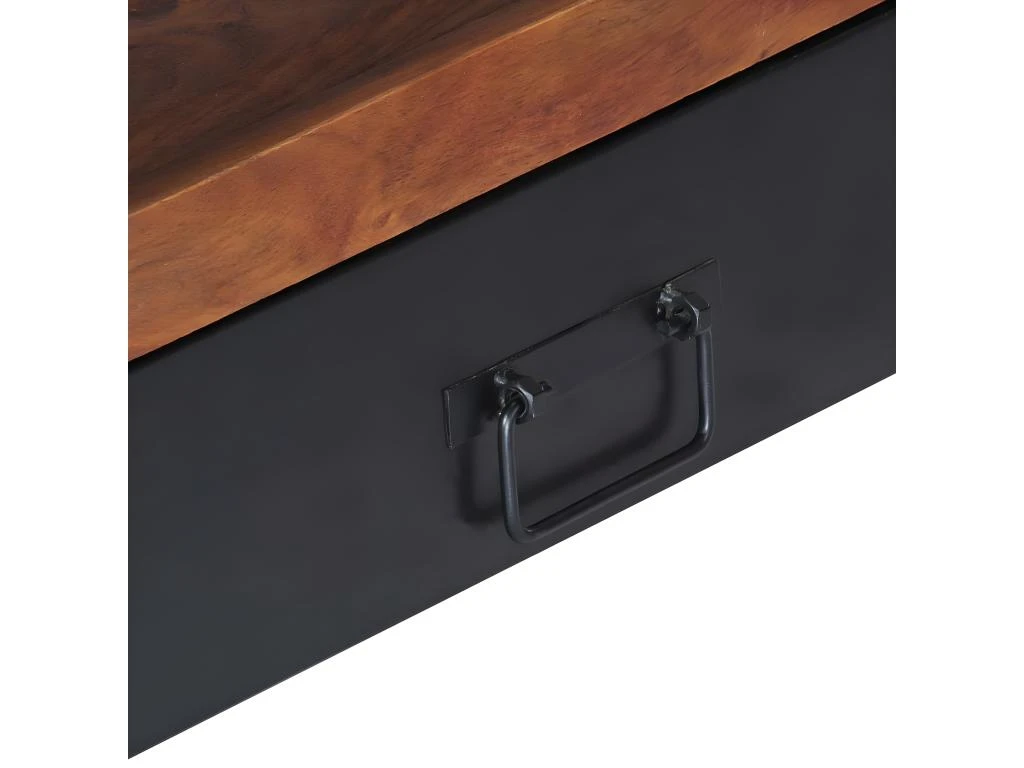 Meuble Télé Buffet Tv Télévision Design Pratique 120 Cm Bois De Sesham Solide 2502061 – Image 5