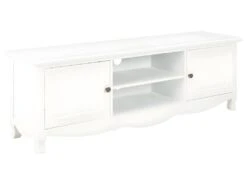 Meuble Télé Buffet Tv Télévision Design Pratique Blanc 120 Cm Bois 2502112