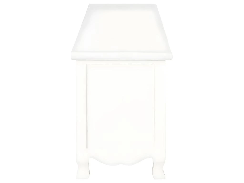 Meuble Télé Buffet Tv Télévision Design Pratique Blanc 120 Cm Bois 2502112 – Image 4