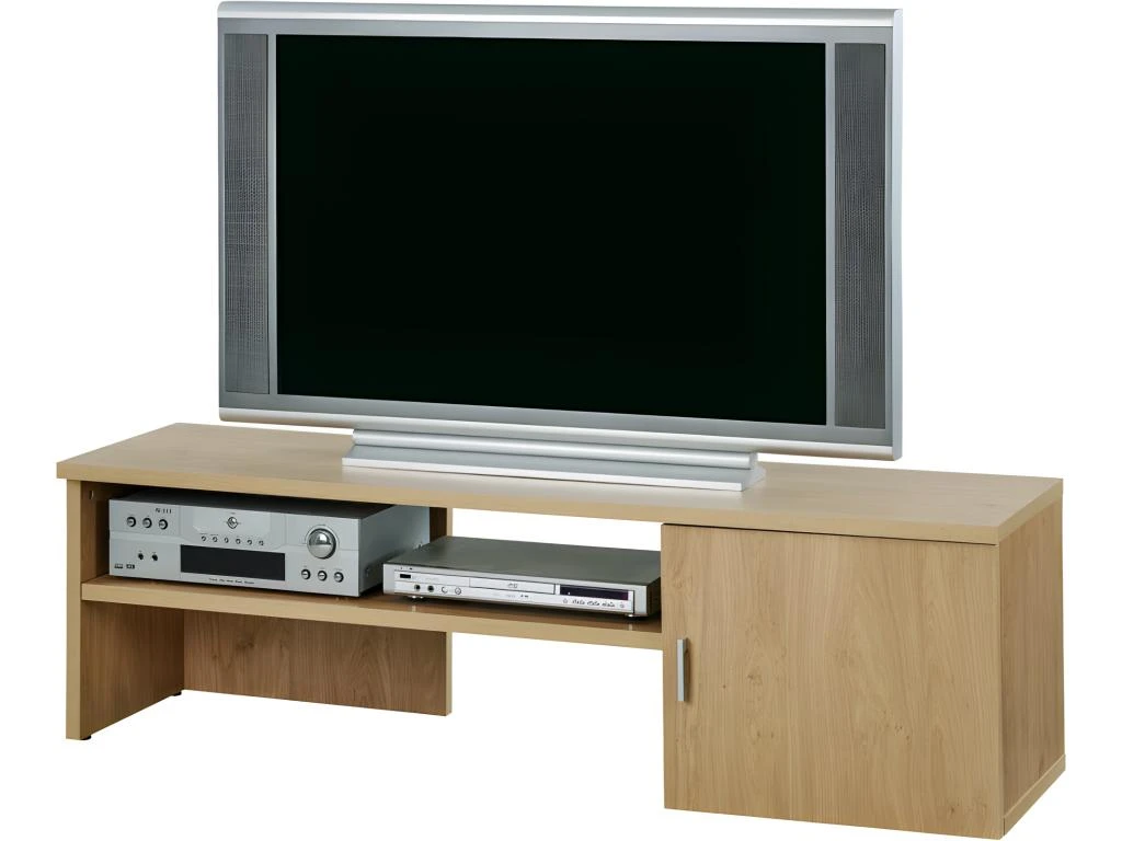 Meuble TV 150 Cm 65 Pouces Maxi 1 Porte - Coloris: Chêne Naturel