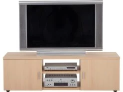 Meuble TV 150 Cm 65 Pouces Maxi 2 Portes - Coloris: Hêtre