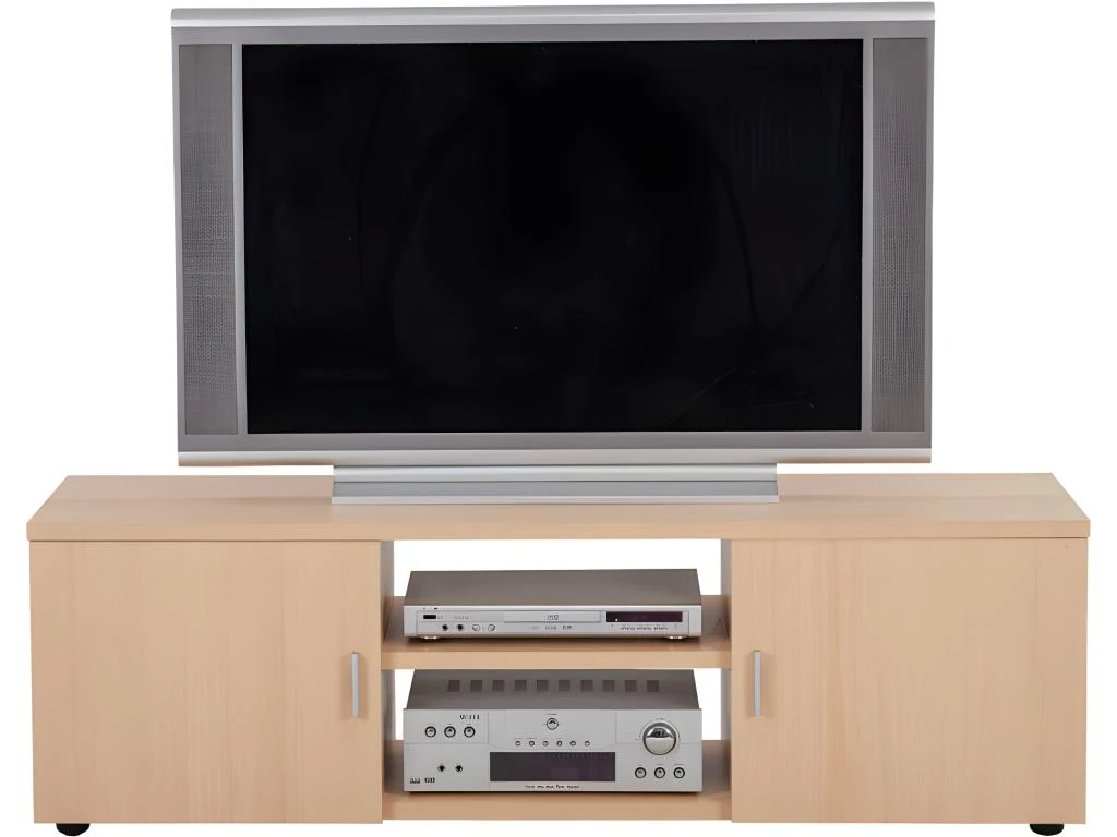 Meuble TV 150 Cm 65 Pouces Maxi 2 Portes - Coloris: Hêtre