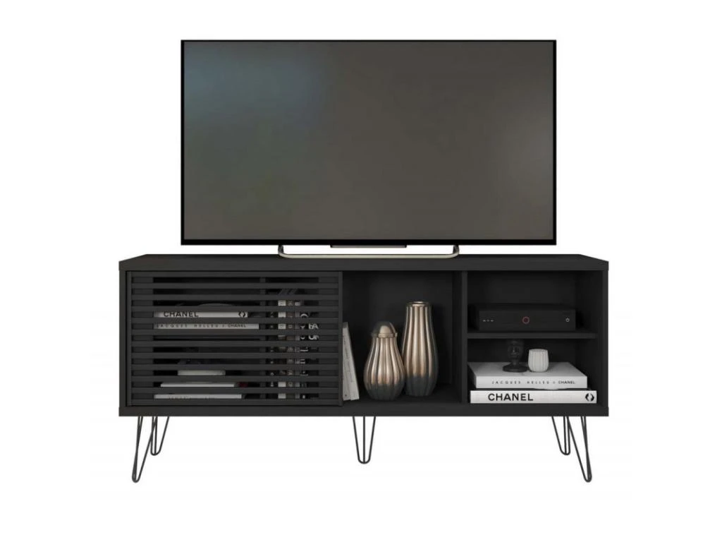Meuble TV 55 Pouces Noir Pieds Métal – Image 4