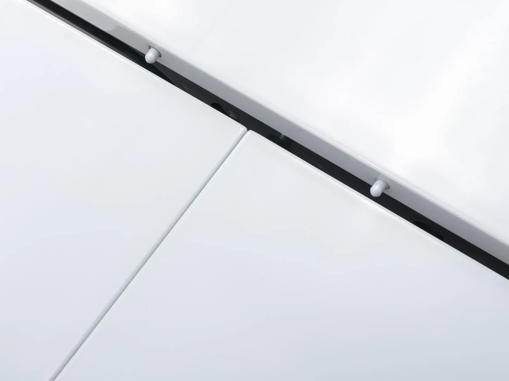 Table Extensible Et Relevable 2 En 1 - MDF Et Acier Inoxydable - Naturel Et Blanc - CAPANI – Image 14