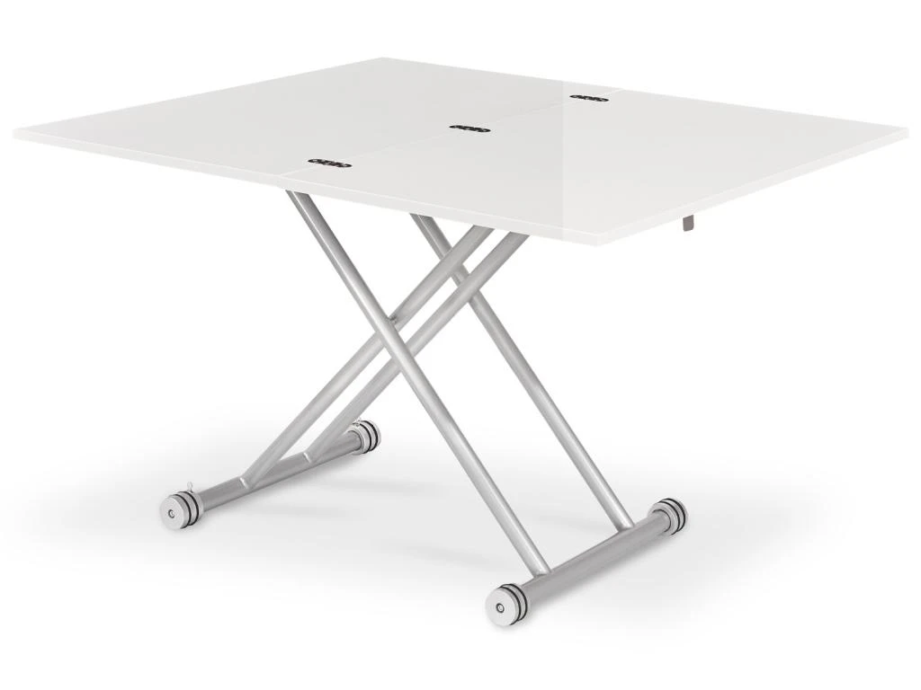 Table Basse Relevable Philadelphia Blanc Laqué – Image 2