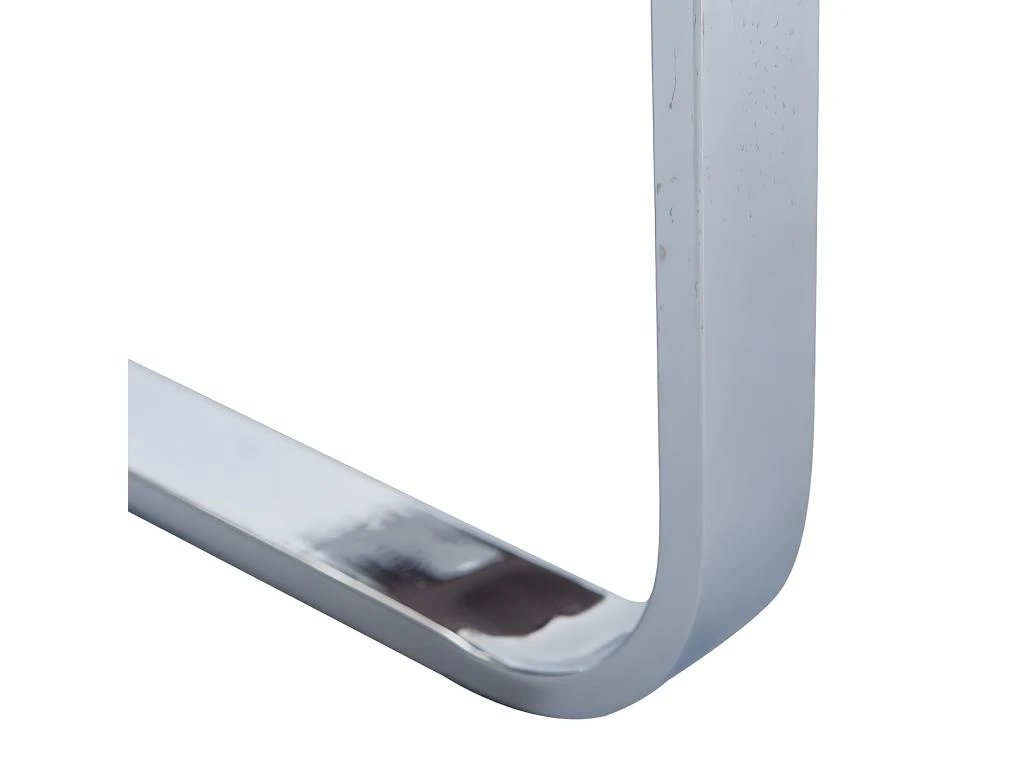 SAMIRA - Table Basse Rectangulaire Grise Plateau Verre – Image 3