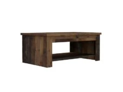 Table Basse Avec Plateau Relevable Effet Bois Vieilli - BUCK