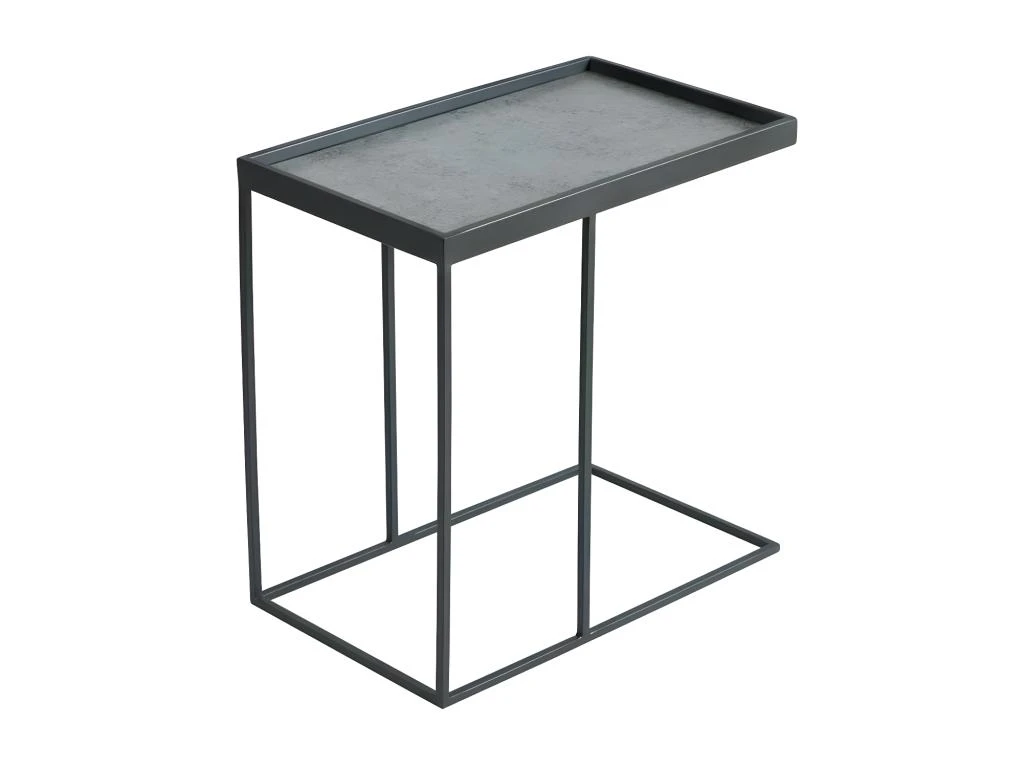 Bout De Canapé Rectangulaire Anthracite Mat - JANIE