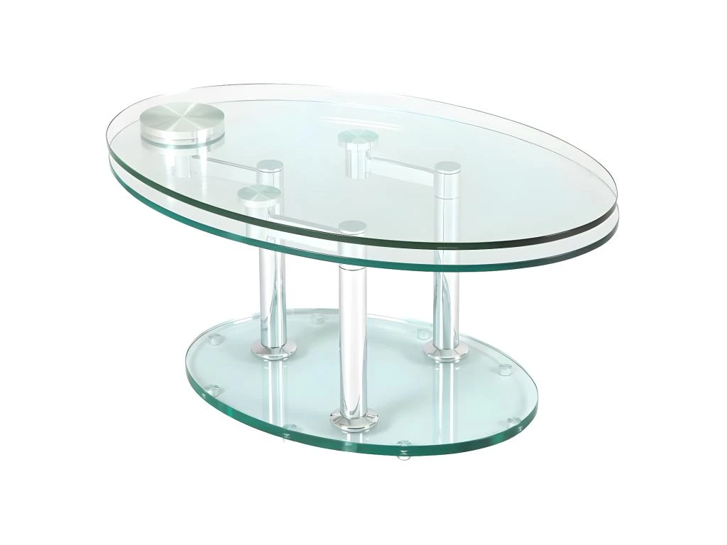 Table Basse Articulée Acier/Verre - GLASS N°7 – Image 2