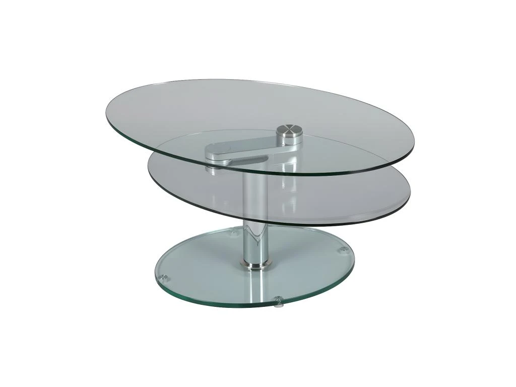 Table Basse Articulée Acier/Verre - GLASS N°1 – Image 2