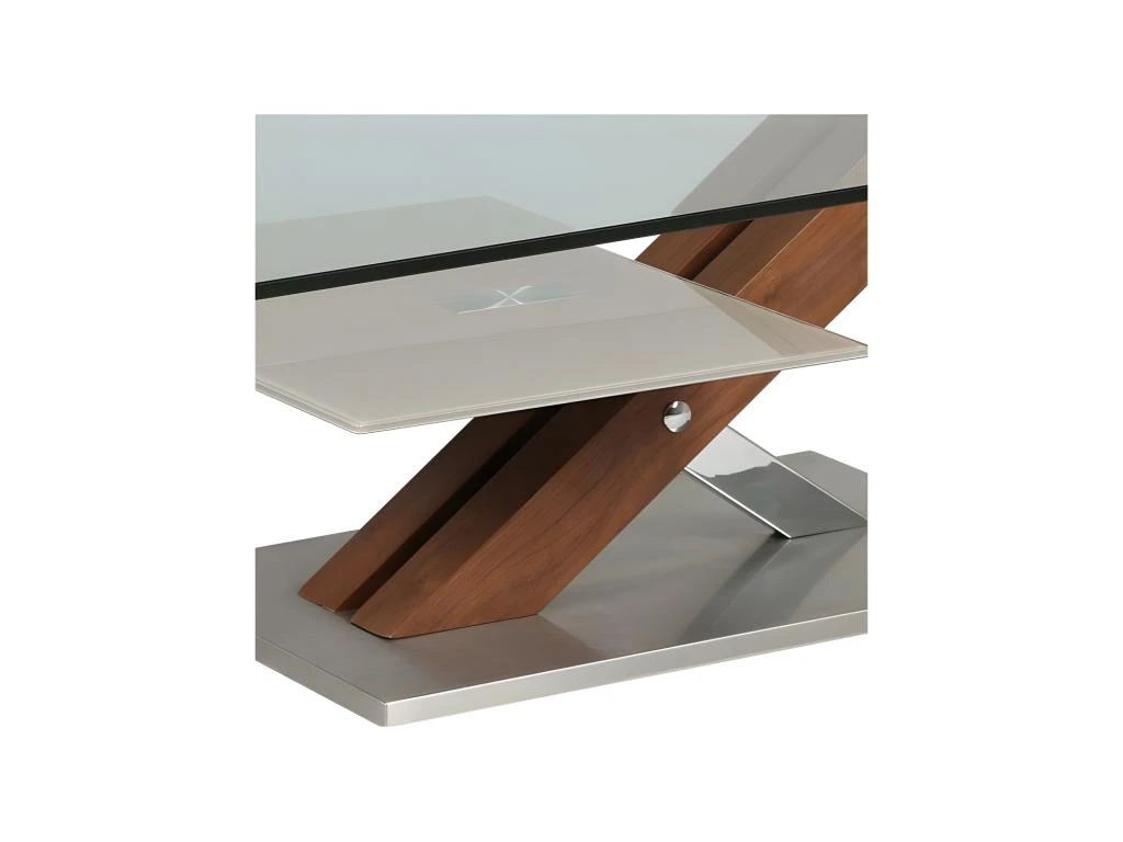Table Basse En Verre Et Bois - RAY – Image 2