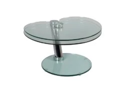 Table Basse Articulée Acier/Verre - GLASS N°2