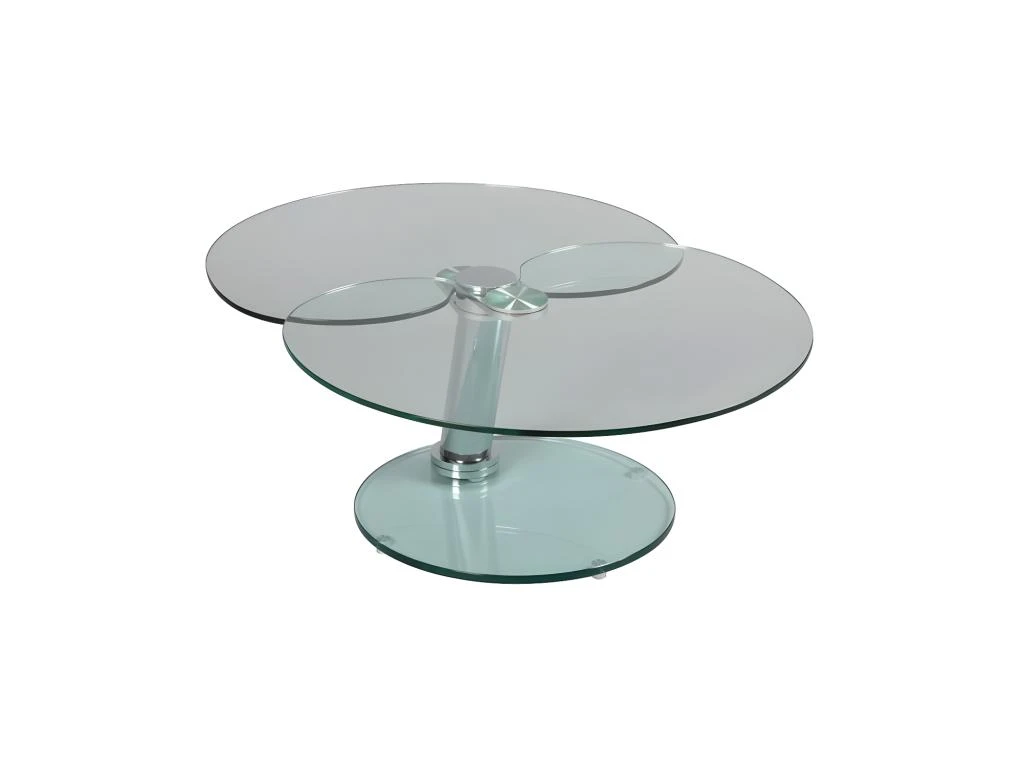 Table Basse Articulée Acier/Verre - GLASS N°2 – Image 2
