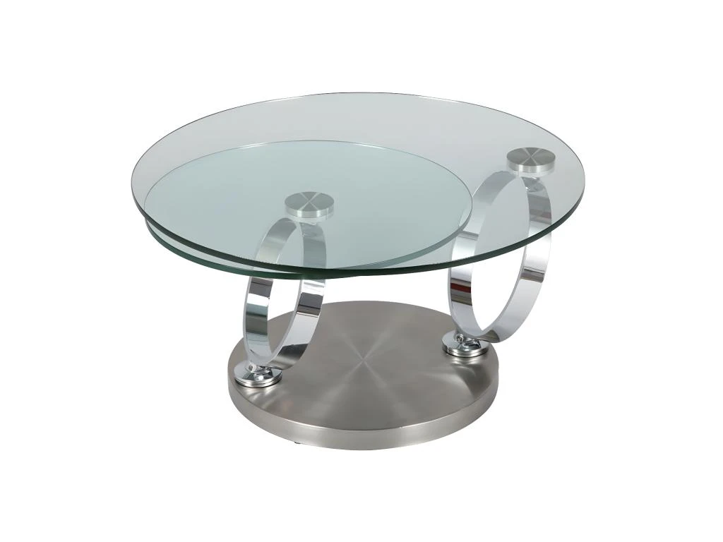 Table Basse Articulée Acier/Verre - VERRO