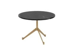 Table Basse Ronde Marbre Noir/Blanc Taille M - JAMINA