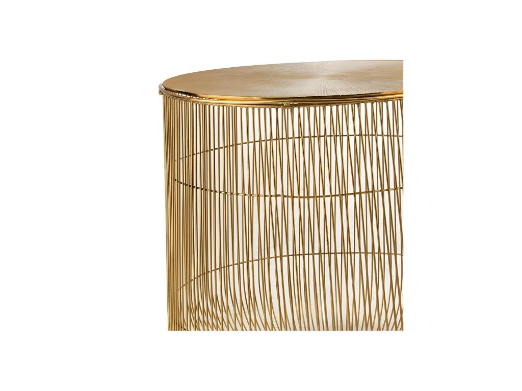 Tables Gigognes Rondes Panier Métal Or - HERAKLION – Image 3