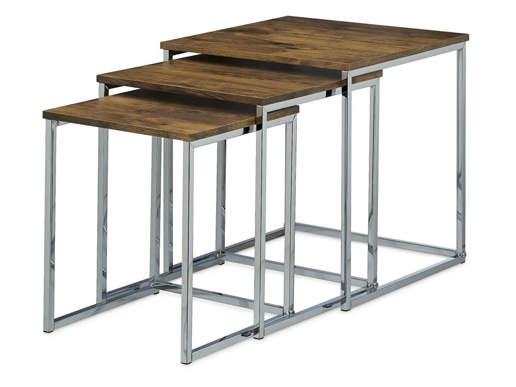 Lot De 3 Tables Basse Salon Gigogne Bout De Canapé Design Moderne Bois 0913002_2