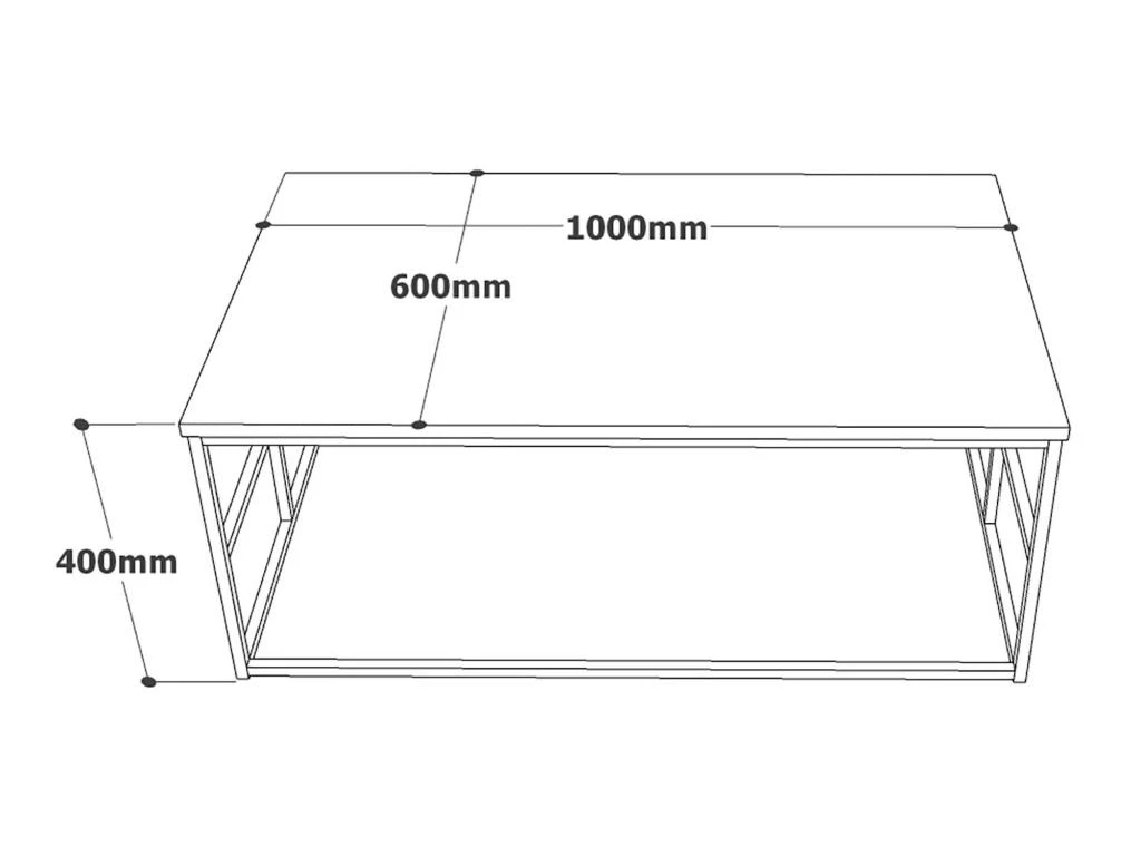 Table D’appoint Tajo Design Panneau De Particules Plaqué Mélaminé En Couleur Atlantic Pino. 100x40x60cm – Image 2