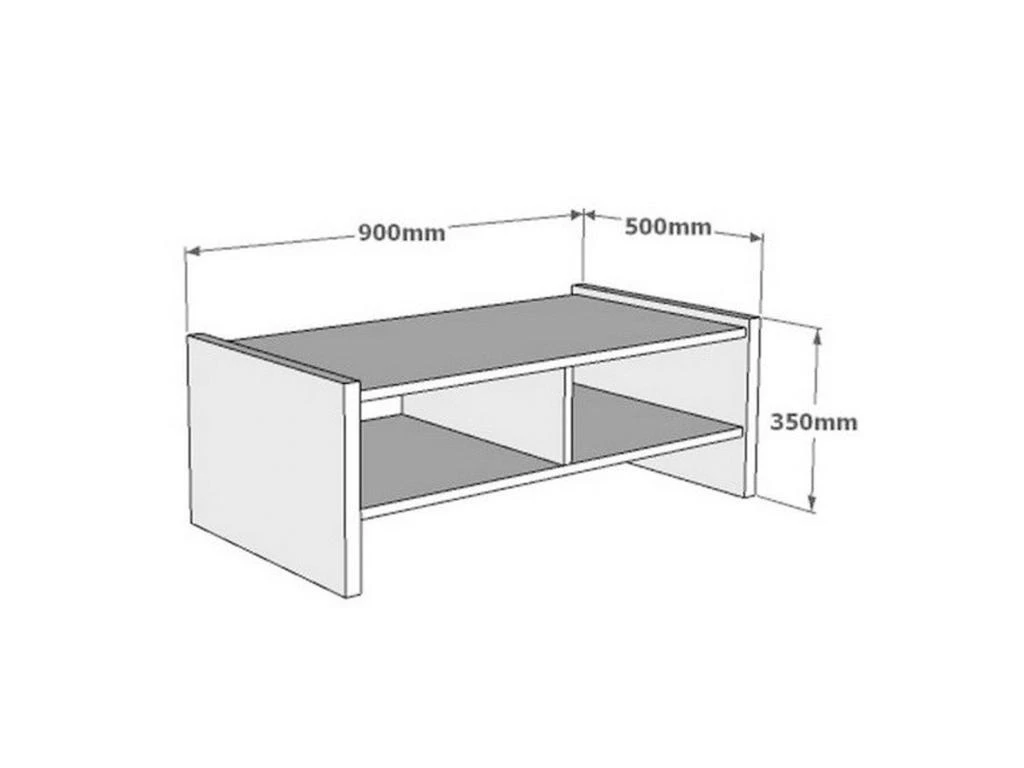 Tables Basses Niger Fabriquées En Bois En Couleur Nogal. 90x35x50cm – Image 2