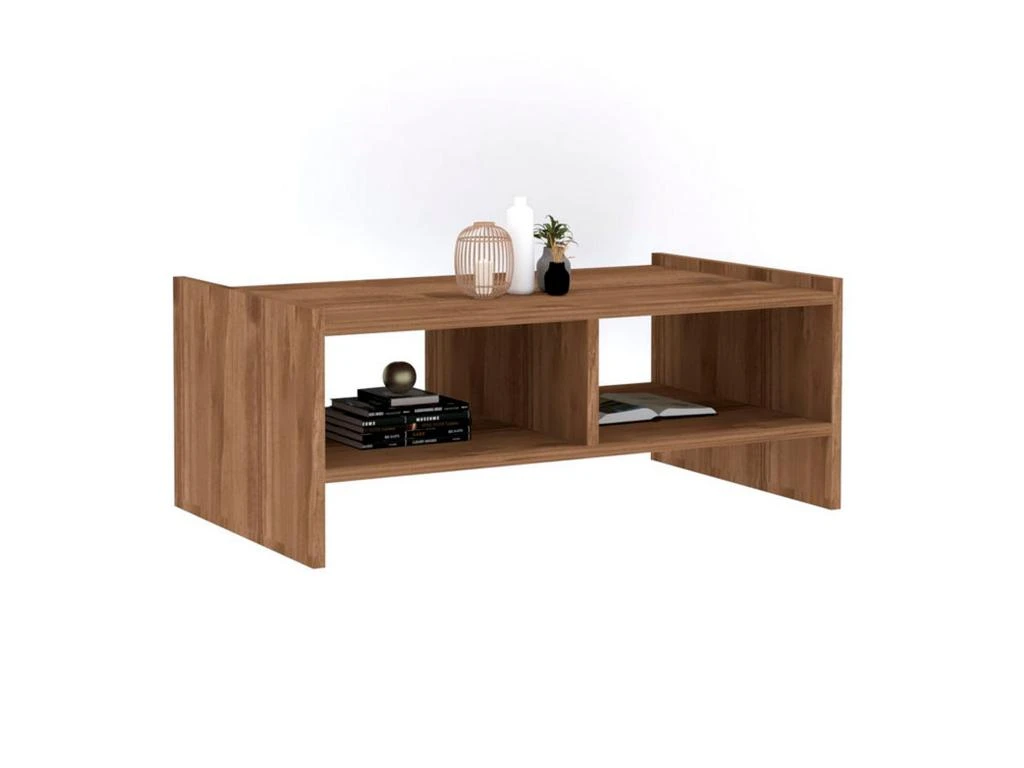 Tables Basses Niger Fabriquées En Bois En Couleur Nogal. 90x35x50cm – Image 3