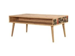 Table D’appoint Tajo Design Panneau De Particules Plaqué Mélaminé En Couleur Atlantic Noir. 110x45x60cm