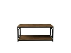 Tables Basses Orinoco, Structure Et Le Support En Métal En Couleur Nogal Noir. 120x50x60cm