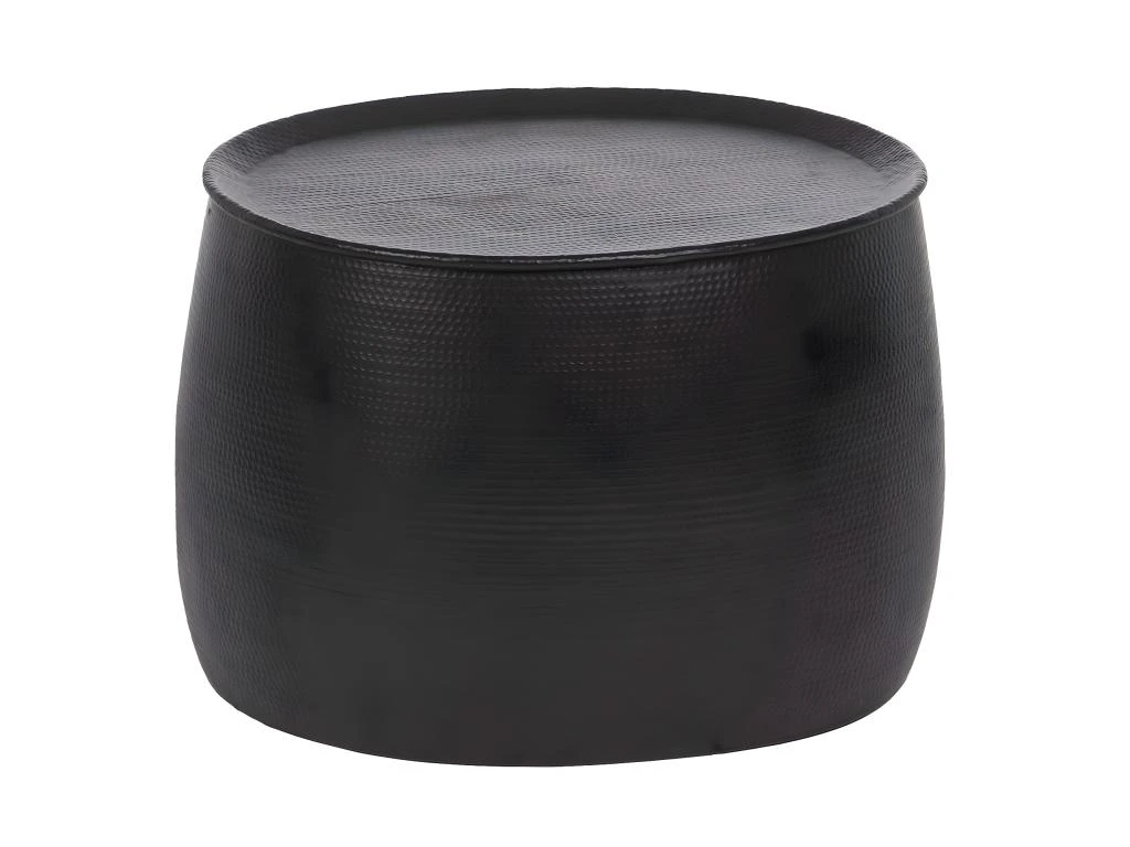 RIDIRI - Lot De 3 Tables Basses Ovales Métal Noir Texturé – Image 3