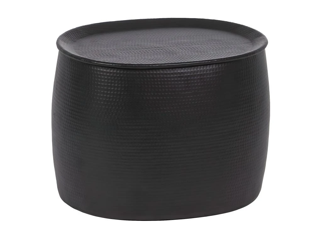 RIDIRI - Lot De 3 Tables Basses Ovales Métal Noir Texturé – Image 5