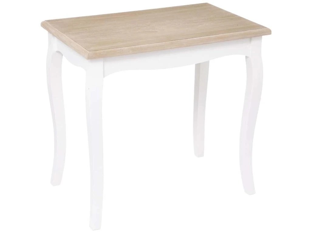 Set De 2 Tables D'appoint Coloris Blanc Dimensions L. 60 X P. 38 X H. 22,5" – Image 2