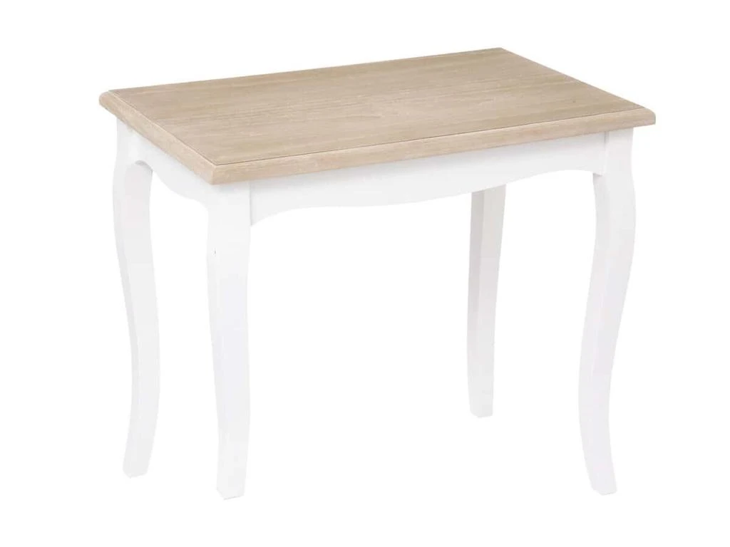 Set De 2 Tables D'appoint Coloris Blanc Dimensions L. 60 X P. 38 X H. 22,5" – Image 3