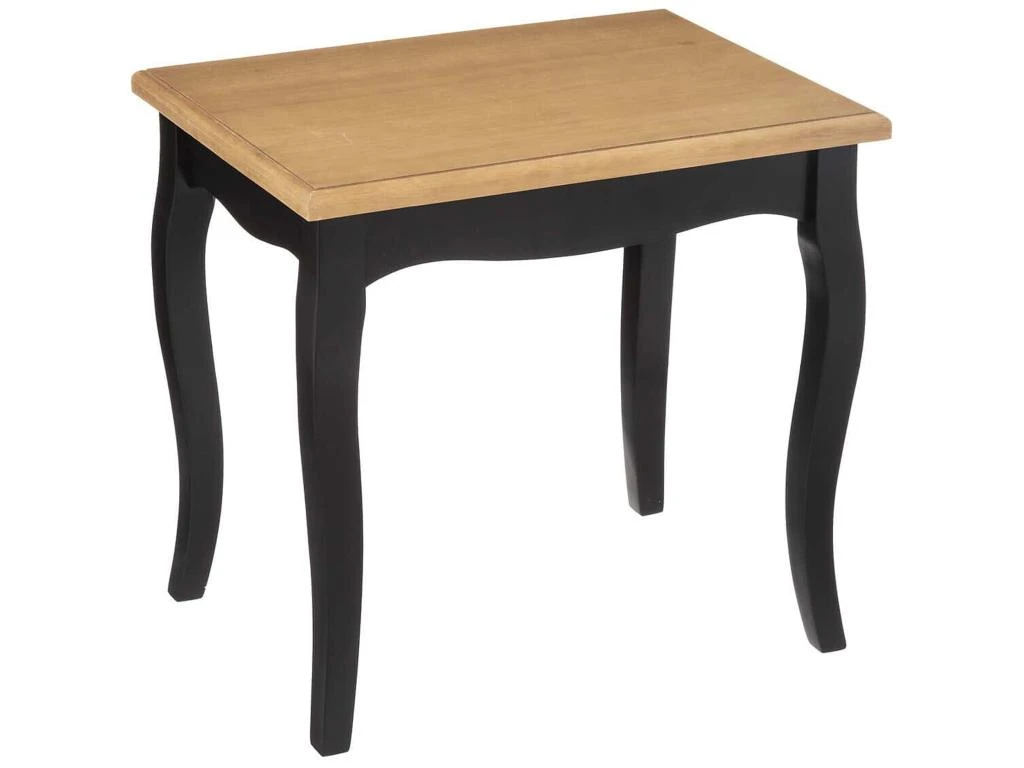 Set De 2 Tables Basses D'appoint Coloris Noir Dimensions L. 60 X P. 38 X H. 22,5" – Image 2