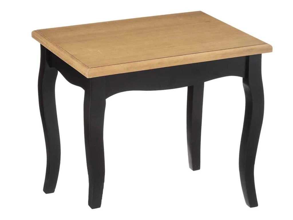 Set De 2 Tables Basses D'appoint Coloris Noir Dimensions L. 60 X P. 38 X H. 22,5" – Image 3