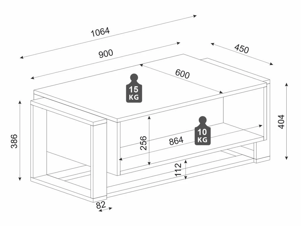 Table Basse Avec 1 Niche - Effet Marbre Noir Et Doré - COMEBI – Image 7