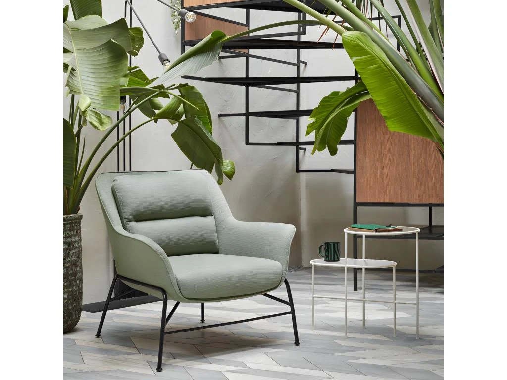 Nix - Table D'appoint En Verre Strié Et Métal - Couleur - Blanc – Image 2