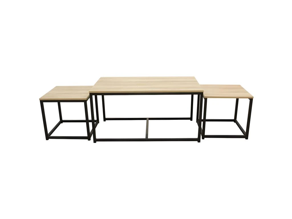 Tables Gigognes En Bois Et Métal Seattle (Lot De 3)