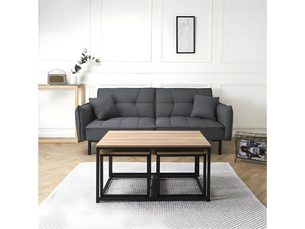 Tables Gigognes En Bois Et Métal Seattle (Lot De 3) – Image 5