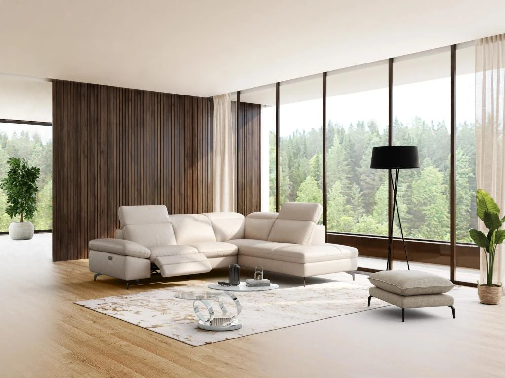 Table Basse Avec Plateaux Pivotants - Céramique, Verre Trempé Et Métal - Effet Marbre Blanc - JOLINE – Image 9