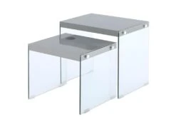 Lot De 2 Tables D'Appoint "Elementary" 46cm Gris