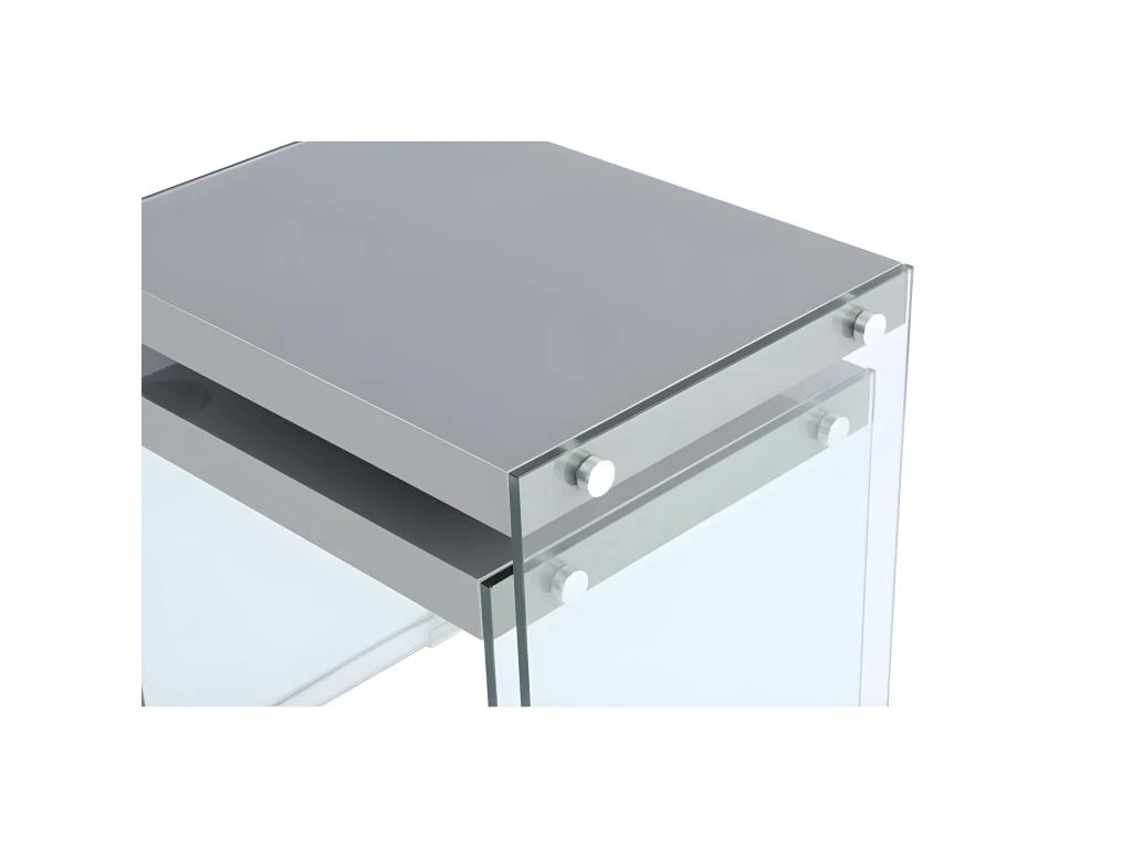 Lot De 2 Tables D'Appoint "Elementary" 46cm Gris – Image 2