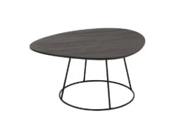 Table D'Appoint Design "Mesla" 60cm Marron Foncé