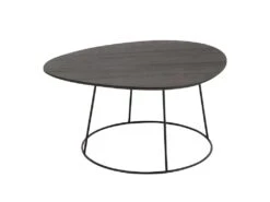 Table D'Appoint Design "Mesla" 69cm Marron Foncé