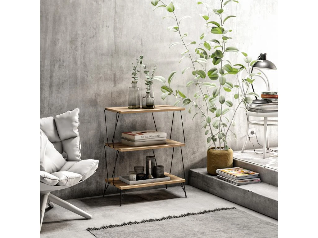 Table D'appoint De Salon Mississipi Moderne Pin 48x75x31 Cm – Image 3