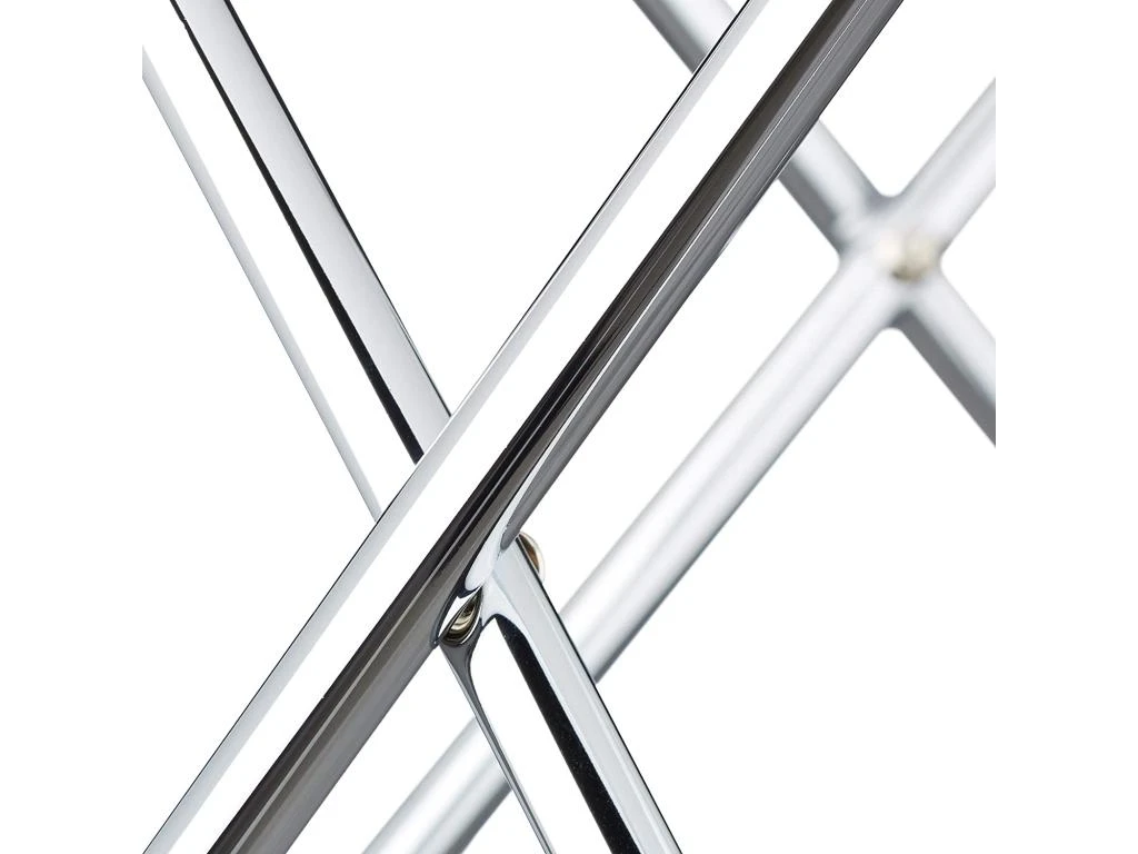 Table Basse D’appoint Ronde Pieds Croisés Diamètre 60 Cm Bois Et Métal 13_0002685 – Image 4