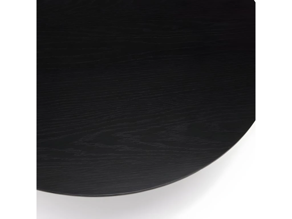 DALY - Table Basse Ronde Noire 78x78cm Piètement Métal – Image 5