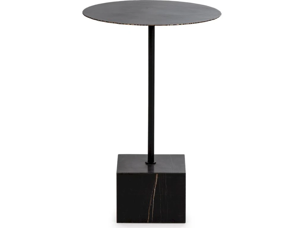 Table D'appoint Métal -- Noir/Doré – Image 2