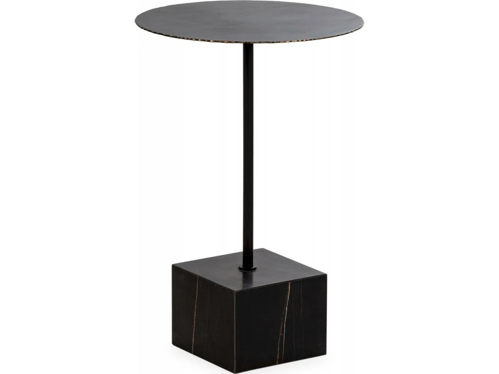 Table D'appoint Métal -- Noir/Doré – Image 4