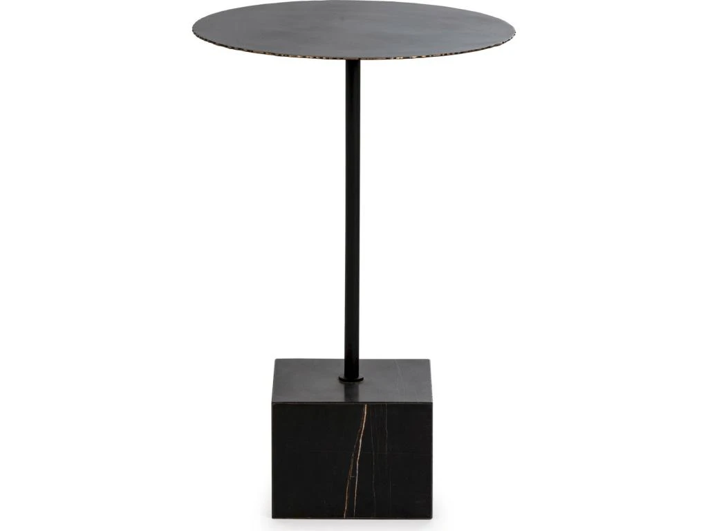 Table D'appoint Métal -- Noir/Doré – Image 5